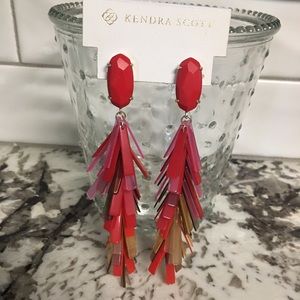 COPY - Kendra Scott Justyne Gold Statement Red Ea…